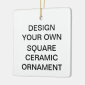 カスタムな正方形の磁器のクリスマスツリーのオーナメント セラミックオーナメント (左)