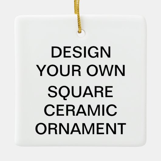 カスタムな正方形の磁器のクリスマスツリーのオーナメント セラミックオーナメント (正面)