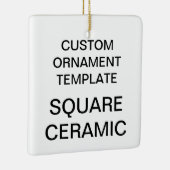 カスタムな正方形の磁器のクリスマスツリーのオーナメント セラミックオーナメント (右)
