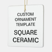 カスタムな正方形の磁器のクリスマスツリーのオーナメント セラミックオーナメント (左)