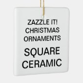 カスタムな正方形の磁器のクリスマスツリーのオーナメント セラミックオーナメント (右)