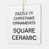 カスタムな正方形の磁器のクリスマスツリーのオーナメント セラミックオーナメント (左)