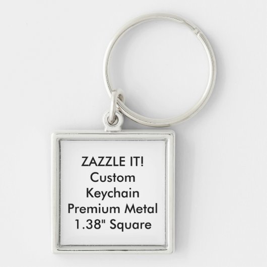 カスタムな正方形の金属のKeychainのキーホルダーのブランク キーホルダー (正面)