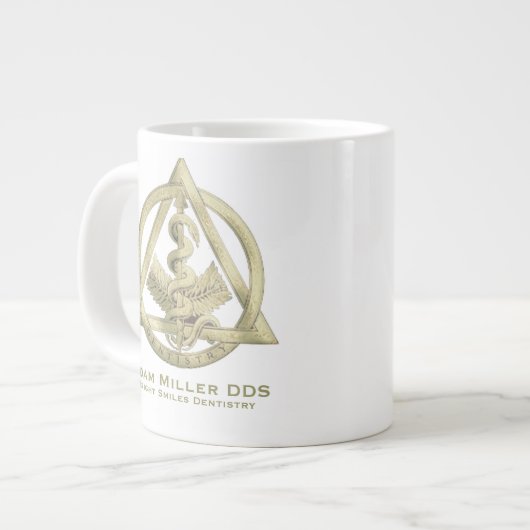 カスタムな歯科医のマグ ジャンボコーヒーマグカップ (正面左)