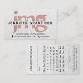 カスタムな歯科医のロゴJMGの歯科医院 予約カード (正面/裏面)