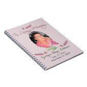 カスタムな水彩画のラベンダーの記念の来客名簿 ノートブック (右側)