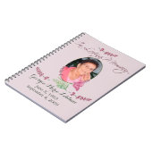 カスタムな水彩画のラベンダーの記念の来客名簿 ノートブック (左側)