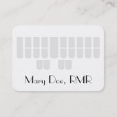 カスタムな法廷記者の灰色のSteno機械鍵 名刺 (正面)