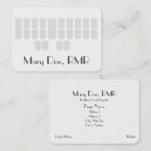 カスタムな法廷記者の灰色のSteno機械鍵 名刺 (正面/裏面)