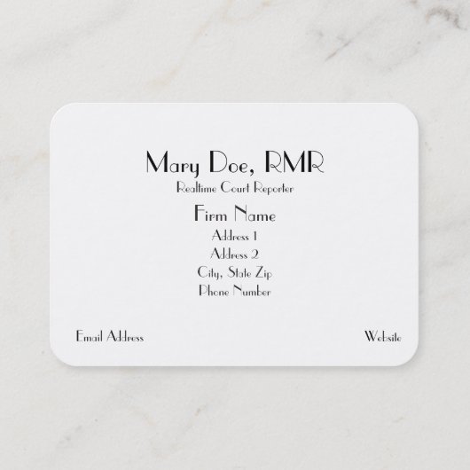 カスタムな法廷記者の灰色のSteno機械鍵 名刺 (裏面)