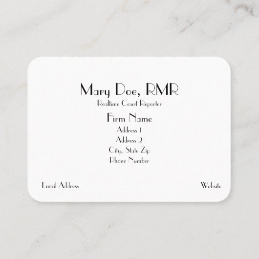 カスタムな法廷記者の灰色のSteno機械鍵 名刺 (裏面)