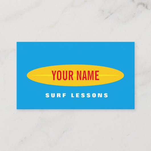 カスタムな波のインストラクターの名刺のテンプレート 名刺 (正面)
