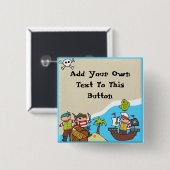 カスタムな海賊パーティーボタン 缶バッジ (正面&裏面)