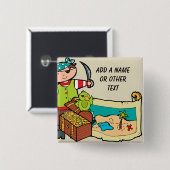 カスタムな海賊ボタン 缶バッジ (正面&裏面)