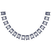 カスタムな海軍ストライプのでプレッピーないかりの旗布 バンティングフラッグ (全)