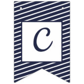 カスタムな海軍ストライプのでプレッピーないかりの旗布 バンティングフラッグ (第2の旗)