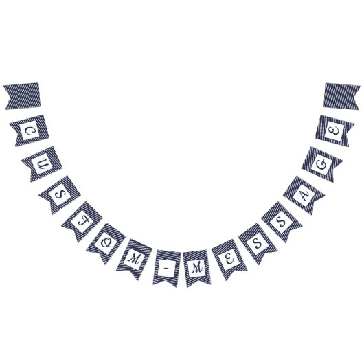 カスタムな海軍ストライプのでプレッピーな旗布 バンティングフラッグ (全)