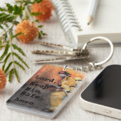 カスタムな消防士のKeychainの消防士の妻の祈りの言葉 キーホルダー (正面右)