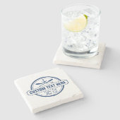 カスタムな湖、ビーチハウス及びボートの航海のないかり ストーンコースター (横)