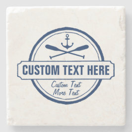 カスタムな湖、ビーチハウス及びボートの航海のないかり ストーンコースター