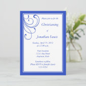 カスタムな濃紺の招待状および発表 招待状 (スタンド正面)