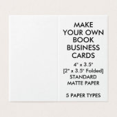 カスタムな無光沢の本は2"折りました名刺をx 3.5" 名刺 (外部フラット)