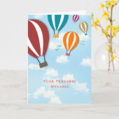 カスタムな熱気は|の挨拶状を風船のようにふくらませます カード (黄色い花)