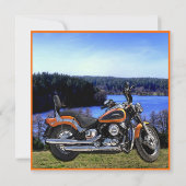 カスタムな父の日のブランチの招待(バイクもしくは自転車に乗る人のデザイン) 招待状 (裏面)