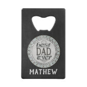 カスタムな父の日の最も最高のなパパの栓抜き クレジットカード栓抜き (裏面)