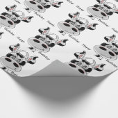 カスタムな牛頭部の誕生日 ラッピングペーパー (角)