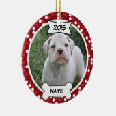 カスタムな犬の写真のオーナメント セラミックオーナメント (右)