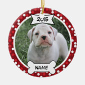 カスタムな犬の写真のオーナメント セラミックオーナメント (正面)