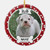 カスタムな犬の写真のオーナメント セラミックオーナメント (裏面)