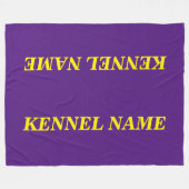 カスタムな犬の木枠カバーフリースブランケット フリースブランケット (正面(横))