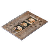 カスタムな犬の記念の素朴な木製の一見 ノートブック (左側)