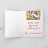 カスタムな犬の誕生日 カード (内部)