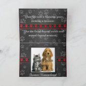 カスタムな犬または猫の記念の発表の捧げ物 案内状 (内部)