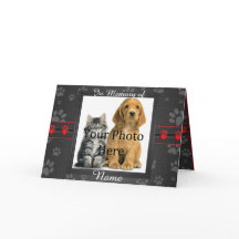 カスタムな犬または猫の記念の発表の捧げ物