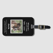 カスタムな犬IDのラベル ラゲッジタグ (正面横)