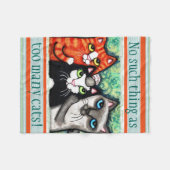 カスタムな猫好きの猫の芸術のフリースブランケット フリースブランケット (正面(横))