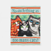 カスタムな猫好きの猫の芸術のフリースブランケット フリースブランケット (正面)