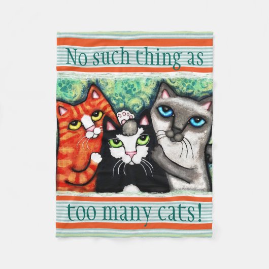カスタムな猫好きの猫の芸術のフリースブランケット フリースブランケット (正面)