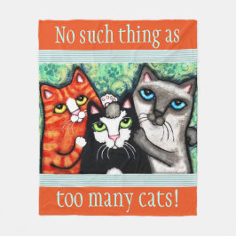 カスタムな猫好きの猫の芸術のフリースブランケット フリースブランケット