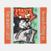 カスタムな猫好きの猫の芸術のフリースブランケット フリースブランケット (正面(横))