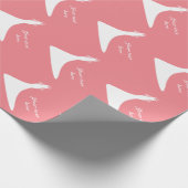 カスタムな珊瑚のピンクのブライダルシャワーの包装紙 ラッピングペーパー (角)