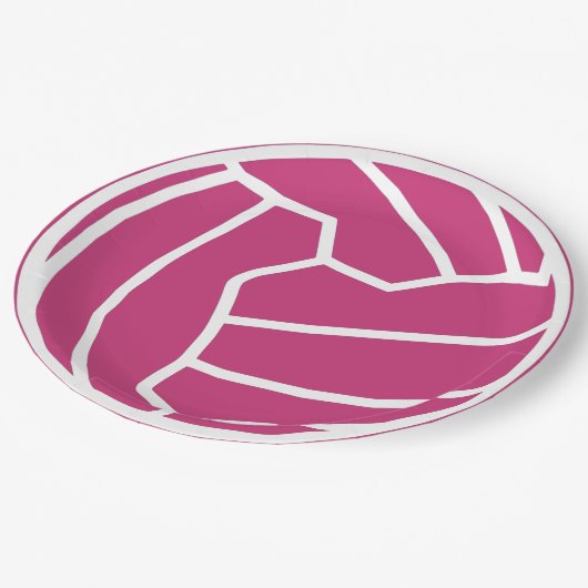 カスタムな球のデザインのネットボールのテーマのパーティー ペーパープレート (アングル)