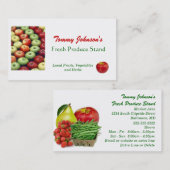 カスタムな生鮮食品の市場の野菜フルーツ立場 名刺 (正面/裏面)