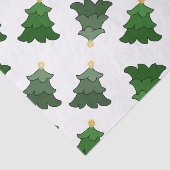 カスタムな白の星が付いているクリスマスツリー 薄葉紙 (詳細)