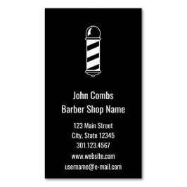 カスタムな白黒理髪店ポーランド人 マグネット名刺