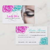 カスタムな目の鞭延長名刺 予約カード (正面/裏面)